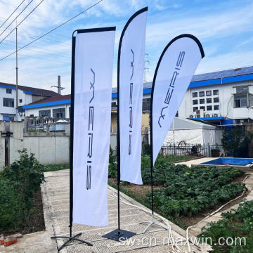 Meris 8ft Knife Teardrop manyoya ya kawaida bendera ya pwani